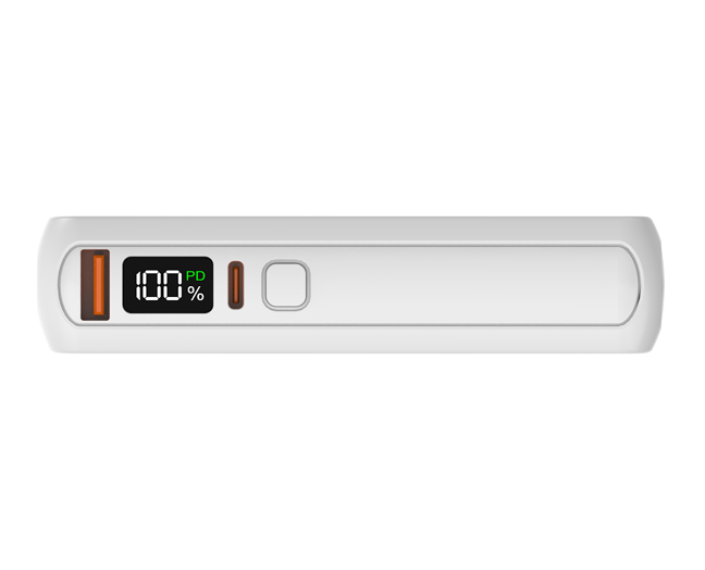10000mAh Li-Polymer Power Bank with 22.5W Fast Charging & Built-in Cables