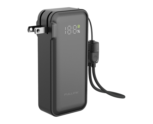 10000mAh 3-in-1 Power Bank with 30W Fast Charging & AC Input
