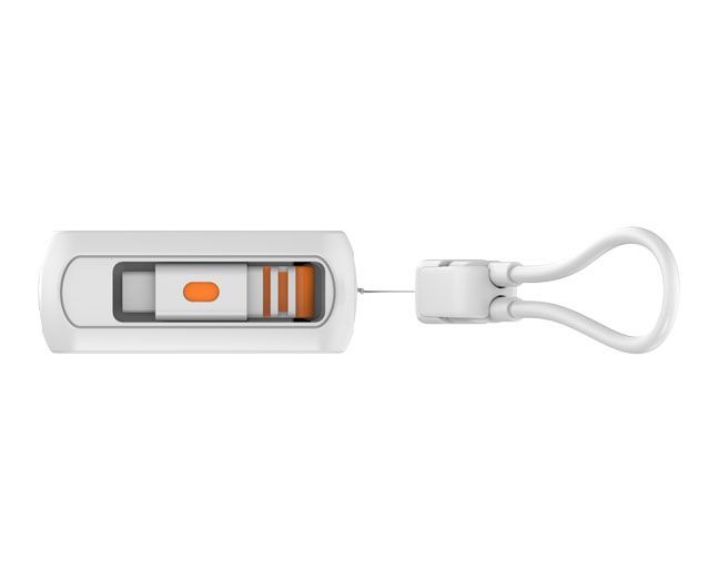 10000mAh Li-Polymer Power Bank with 22.5W Fast Charging & Built-in Cables