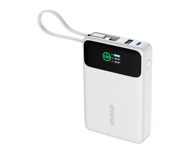 10000mAh Power Bank - 45W PD, Magnetic Cable, Vehicle-Grade Cells, TFT Screen
