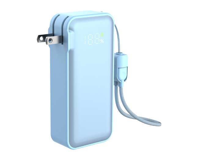 10000mAh 3-in-1 Power Bank with 30W Fast Charging & AC Input