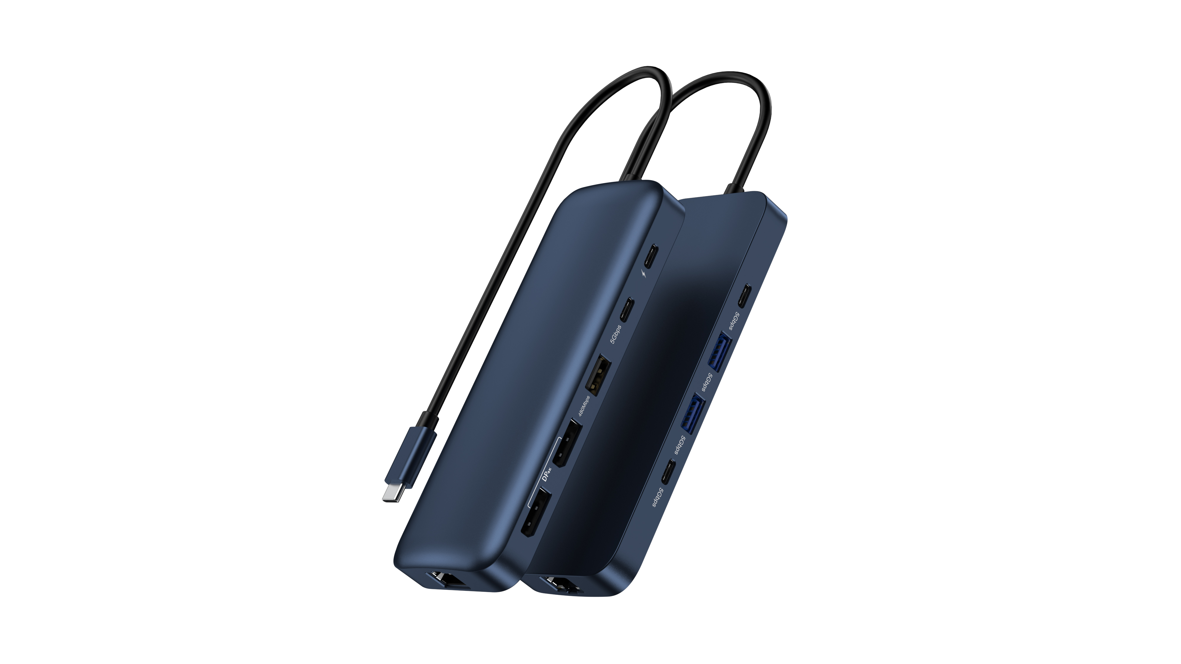 10-in-1 USB-C Hub, Dual 4K@60Hz DP & PD100W