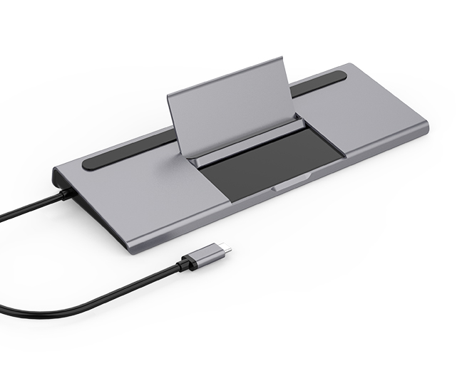 11-in-1 USB-C Fully Functional Dock with Phone Stand
