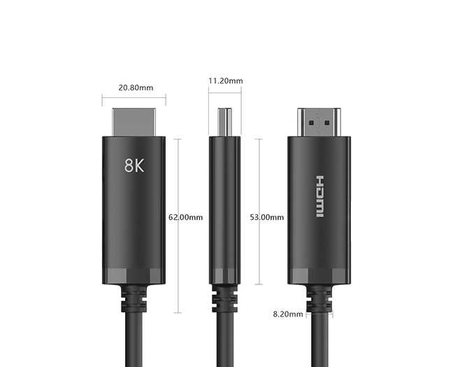 USB-C to HDMI Cable, Type C to HDMI Cable, 4K 144Hz, 9.8ft/3m