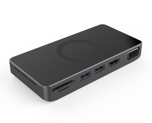 7-in-1 USB-C Docking Station with Wireless Charging