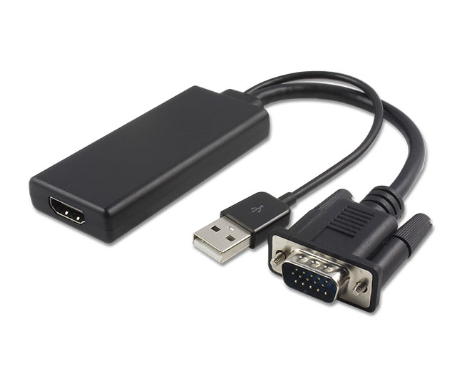 VGA to HDMI Adapter with USB Power Delivery